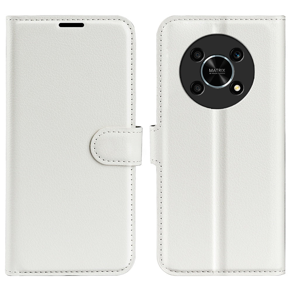 For Honor X30/Magic 4 Lite 5G Litchi Texture Phone Case Foldable Stand PU Leather Wallet Soft Shell Mobile Phone Cover