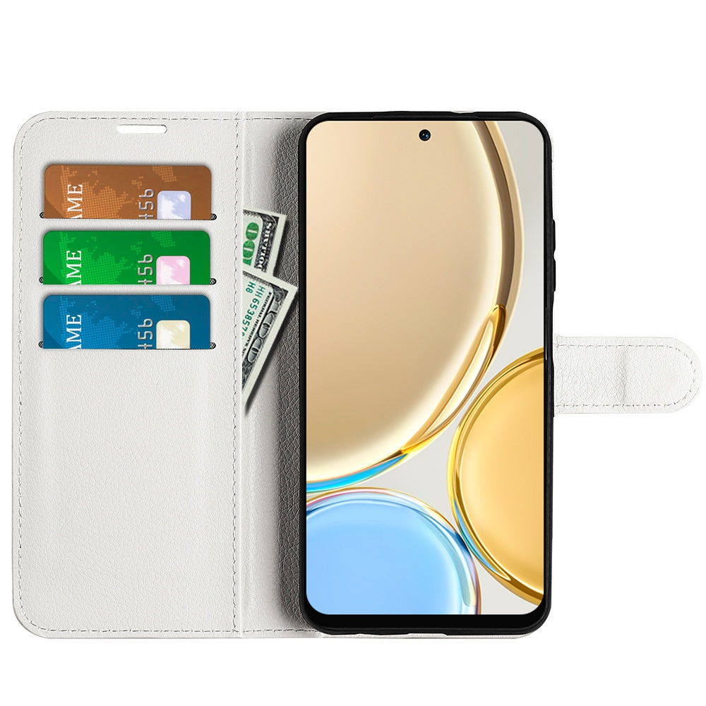 For Honor X30/Magic 4 Lite 5G Litchi Texture Phone Case Foldable Stand PU Leather Wallet Soft Shell Mobile Phone Cover