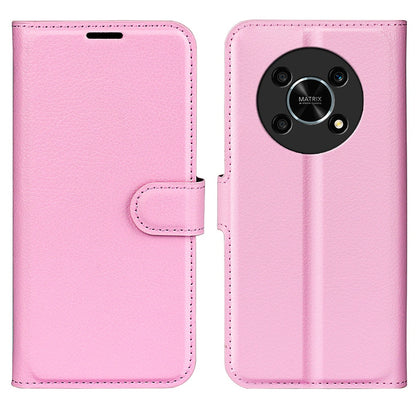 For Honor X30/Magic 4 Lite 5G Litchi Texture Phone Case Foldable Stand PU Leather Wallet Soft Shell Mobile Phone Cover