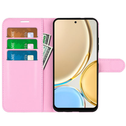 For Honor X30/Magic 4 Lite 5G Litchi Texture Phone Case Foldable Stand PU Leather Wallet Soft Shell Mobile Phone Cover