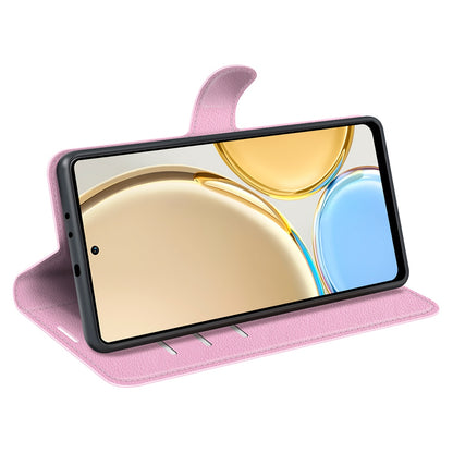 For Honor X30/Magic 4 Lite 5G Litchi Texture Phone Case Foldable Stand PU Leather Wallet Soft Shell Mobile Phone Cover
