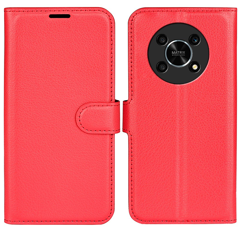 For Honor X30/Magic 4 Lite 5G Litchi Texture Phone Case Foldable Stand PU Leather Wallet Soft Shell Mobile Phone Cover