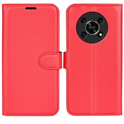 For Honor X30/Magic 4 Lite 5G Litchi Texture Phone Case Foldable Stand PU Leather Wallet Soft Shell Mobile Phone Cover
