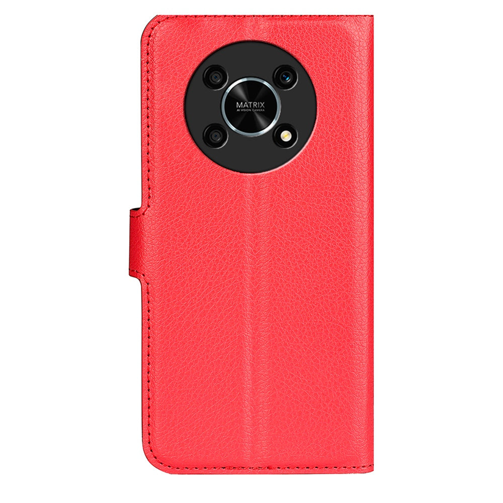 For Honor X30/Magic 4 Lite 5G Litchi Texture Phone Case Foldable Stand PU Leather Wallet Soft Shell Mobile Phone Cover