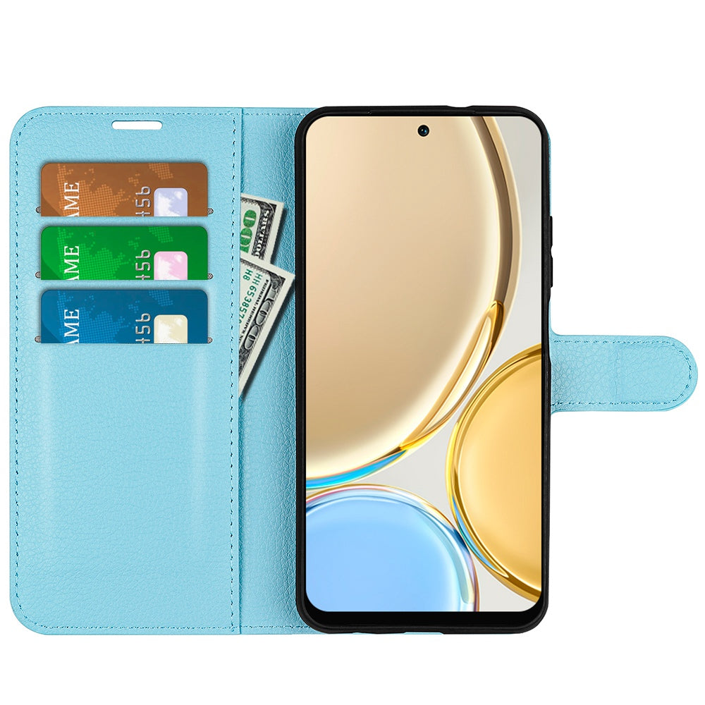 For Honor X30/Magic 4 Lite 5G Litchi Texture Phone Case Foldable Stand PU Leather Wallet Soft Shell Mobile Phone Cover