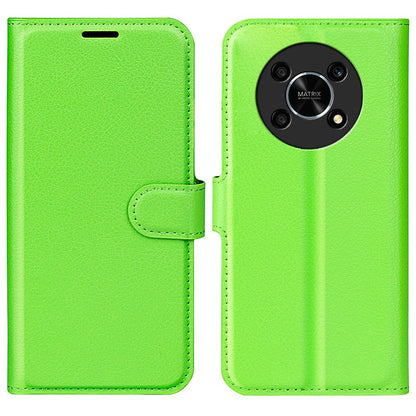For Honor X30/Magic 4 Lite 5G Litchi Texture Phone Case Foldable Stand PU Leather Wallet Soft Shell Mobile Phone Cover