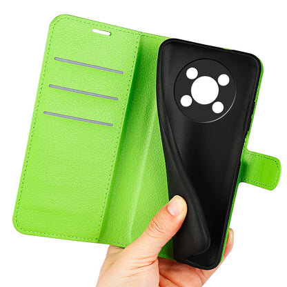 For Honor X30/Magic 4 Lite 5G Litchi Texture Phone Case Foldable Stand PU Leather Wallet Soft Shell Mobile Phone Cover