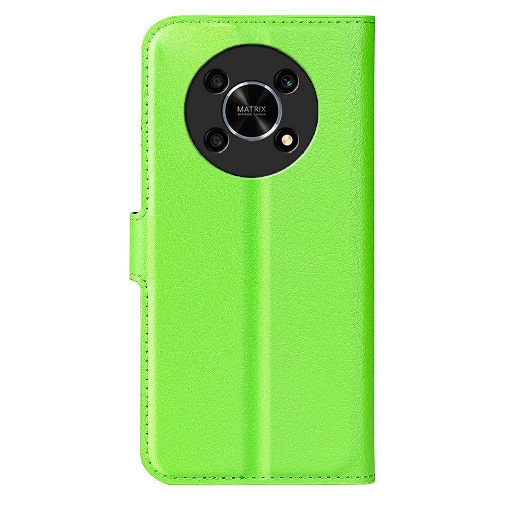 For Honor X30/Magic 4 Lite 5G Litchi Texture Phone Case Foldable Stand PU Leather Wallet Soft Shell Mobile Phone Cover