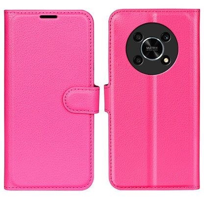 For Honor X30/Magic 4 Lite 5G Litchi Texture Phone Case Foldable Stand PU Leather Wallet Soft Shell Mobile Phone Cover