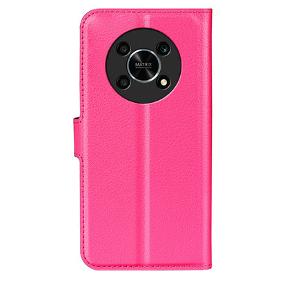 For Honor X30/Magic 4 Lite 5G Litchi Texture Phone Case Foldable Stand PU Leather Wallet Soft Shell Mobile Phone Cover