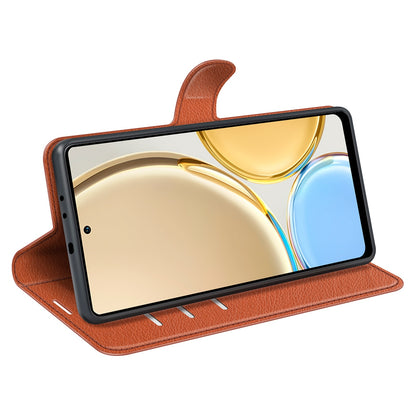 For Honor X30/Magic 4 Lite 5G Litchi Texture Phone Case Foldable Stand PU Leather Wallet Soft Shell Mobile Phone Cover