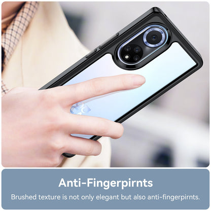 For Huawei nova 9 Pro/Honor 50 Pro Transparent Back Case Hybrid Acrylic + TPU Shockproof Cell Phone Protector with Independent Buttons
