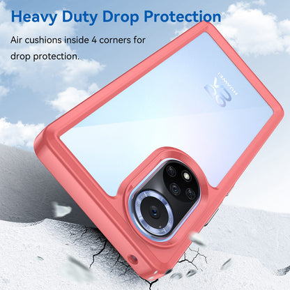 For Huawei nova 9 Pro/Honor 50 Pro Transparent Back Case Hybrid Acrylic + TPU Shockproof Cell Phone Protector with Independent Buttons
