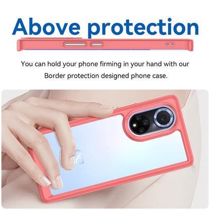 For Huawei nova 9 Pro/Honor 50 Pro Transparent Back Case Hybrid Acrylic + TPU Shockproof Cell Phone Protector with Independent Buttons