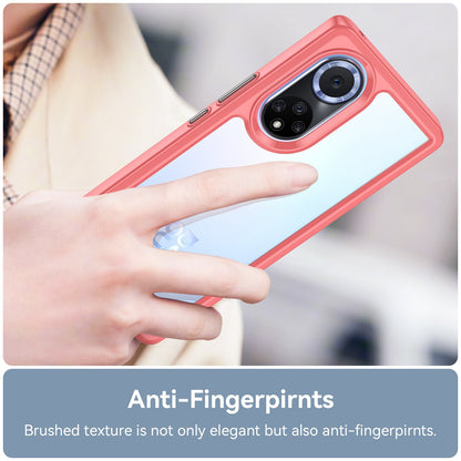 For Huawei nova 9 Pro/Honor 50 Pro Transparent Back Case Hybrid Acrylic + TPU Shockproof Cell Phone Protector with Independent Buttons