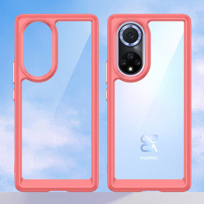 For Huawei nova 9 Pro/Honor 50 Pro Transparent Back Case Hybrid Acrylic + TPU Shockproof Cell Phone Protector with Independent Buttons
