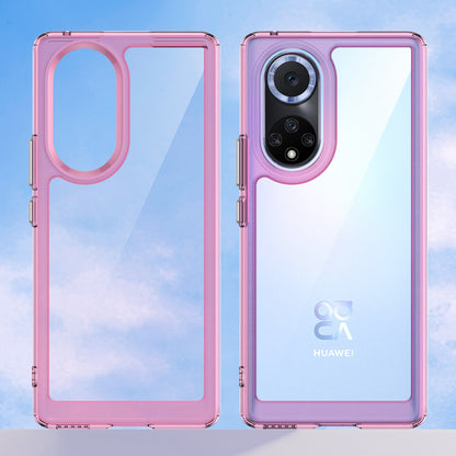 For Huawei nova 9 Pro/Honor 50 Pro Transparent Back Case Hybrid Acrylic + TPU Shockproof Cell Phone Protector with Independent Buttons