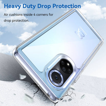 For Huawei nova 9 Pro/Honor 50 Pro Transparent Back Case Hybrid Acrylic + TPU Shockproof Cell Phone Protector with Independent Buttons
