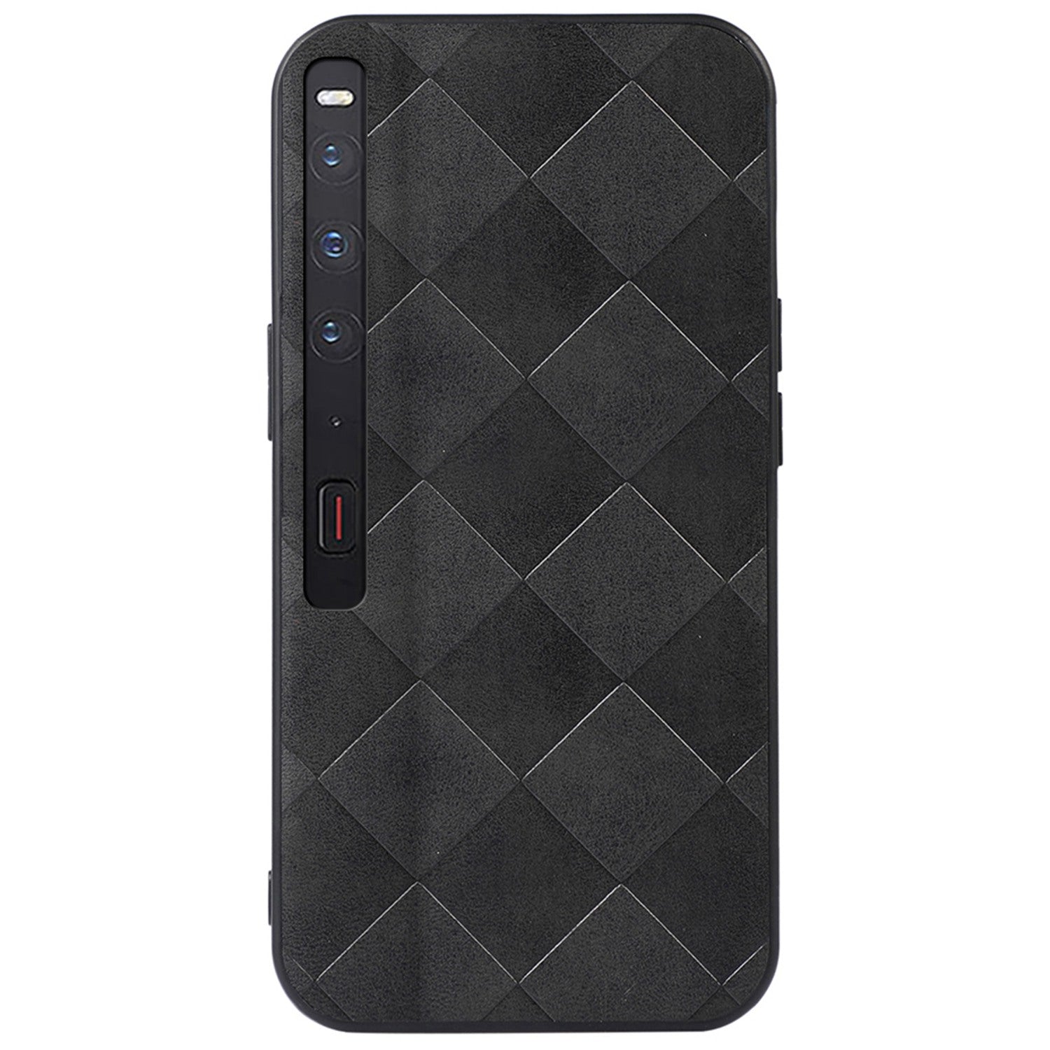 For Huawei Mate Xs 2 Grid Texture PU Leather Drop-proof Phone Case Soft TPU Bumper Hard PC Hybrid Anti-scratch Shell