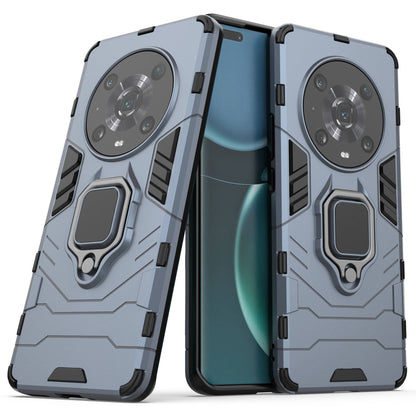 For Honor Magic4 Pro Wear-resistant TPU+PC Phone Case Military Grade Armor Ring Holder Kickstand Back Shell