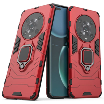 For Honor Magic4 Pro Wear-resistant TPU+PC Phone Case Military Grade Armor Ring Holder Kickstand Back Shell