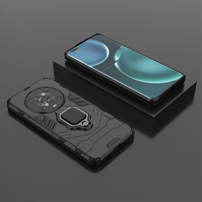 For Honor Magic4 Pro Wear-resistant TPU+PC Phone Case Military Grade Armor Ring Holder Kickstand Back Shell