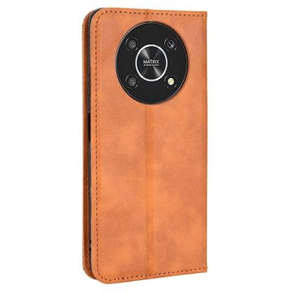 For Honor X9 4G/5G/Magic4 Lite 4G/5G/X30 5G Retro Series Wallet Case PU Leather Magnetic Auto Closing Stand Flip Folio Phone Cover