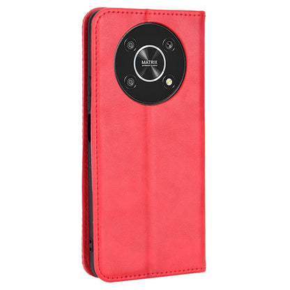 For Honor X9 4G/5G/Magic4 Lite 4G/5G/X30 5G Retro Series Wallet Case PU Leather Magnetic Auto Closing Stand Flip Folio Phone Cover