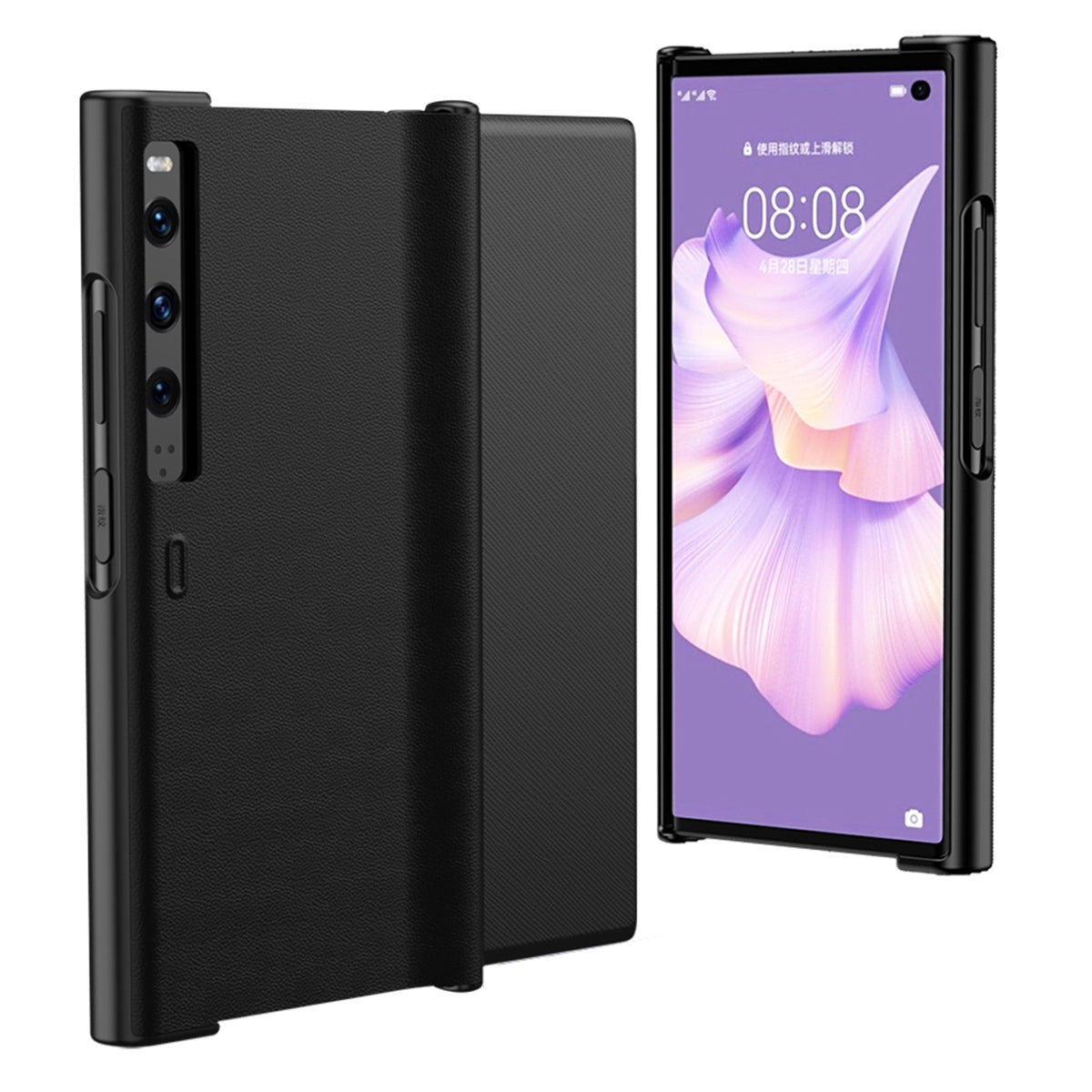 For Huawei Mate Xs 2 PU Leather Hard PC Shockproof Cover Stand Anti-Fall Folding Protective Phone Case