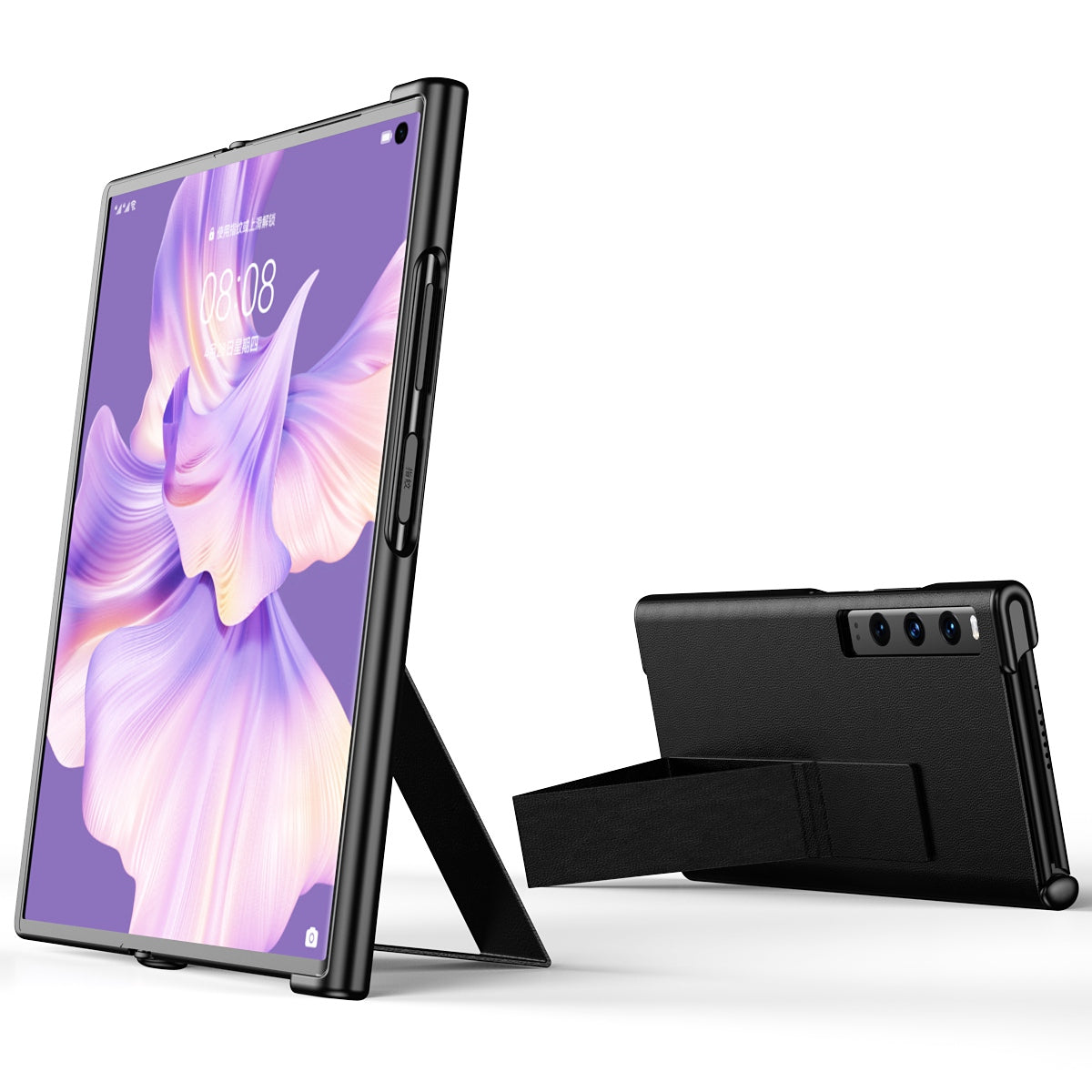 For Huawei Mate Xs 2 PU Leather Case Stand Anti-Scratch Shockproof Kickstand Protective Cover