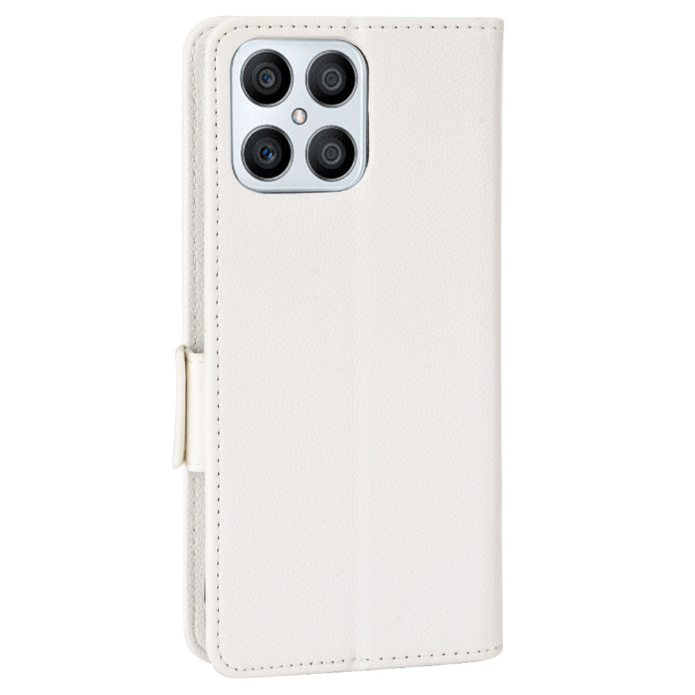 For Honor X8/X30i Litchi Texture Magnetic Folio Flip Protective Case Leather Stand Wallet Cell Phone Shell