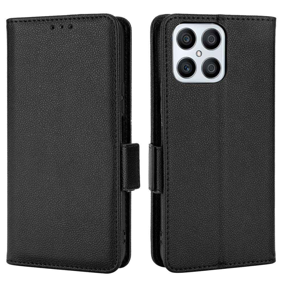 For Honor X8/X30i Litchi Texture Magnetic Folio Flip Protective Case Leather Stand Wallet Cell Phone Shell