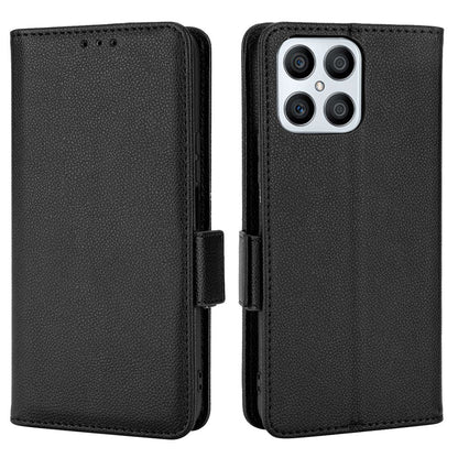For Honor X8/X30i Litchi Texture Magnetic Folio Flip Protective Case Leather Stand Wallet Cell Phone Shell