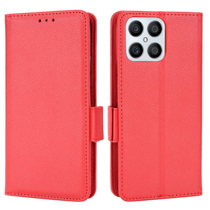 For Honor X8/X30i Litchi Texture Magnetic Folio Flip Protective Case Leather Stand Wallet Cell Phone Shell