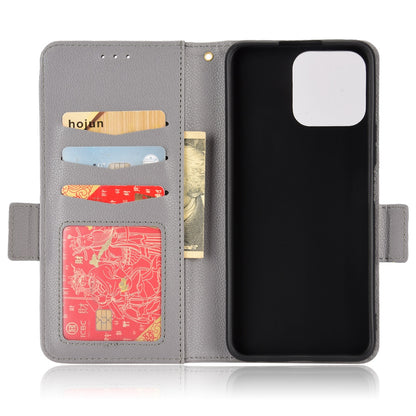 For Honor X8/X30i Litchi Texture Magnetic Folio Flip Protective Case Leather Stand Wallet Cell Phone Shell