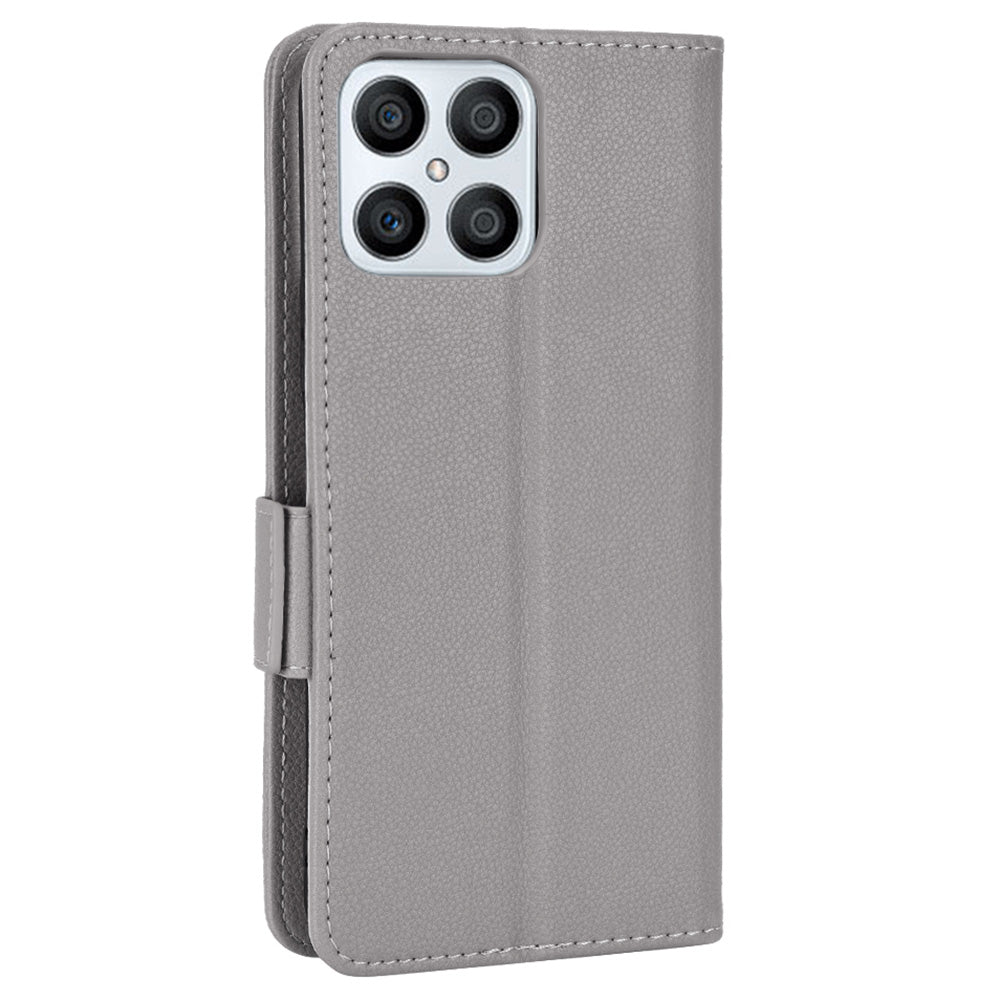 For Honor X8/X30i Litchi Texture Magnetic Folio Flip Protective Case Leather Stand Wallet Cell Phone Shell