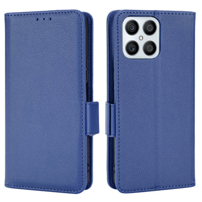 For Honor X8/X30i Litchi Texture Magnetic Folio Flip Protective Case Leather Stand Wallet Cell Phone Shell