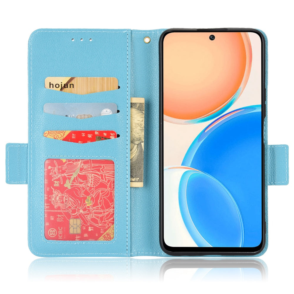 For Honor X8/X30i Litchi Texture Magnetic Folio Flip Protective Case Leather Stand Wallet Cell Phone Shell