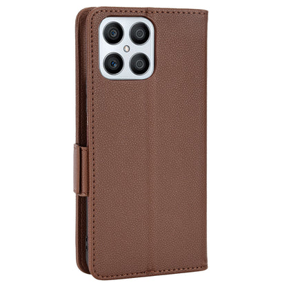 For Honor X8/X30i Litchi Texture Magnetic Folio Flip Protective Case Leather Stand Wallet Cell Phone Shell