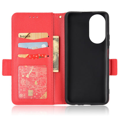 For Honor X7 Litchi Texture Magnetic Closure Wear-resistant Drop-proof Case Leather Stand Wallet Style Cell Phone Shell
