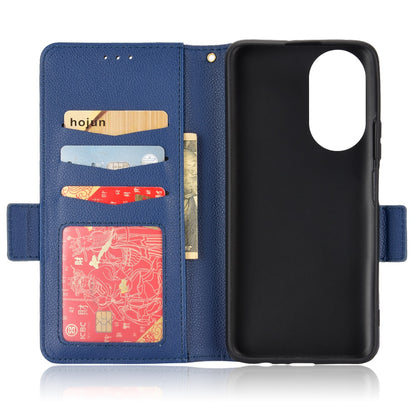 For Honor X7 Litchi Texture Magnetic Closure Wear-resistant Drop-proof Case Leather Stand Wallet Style Cell Phone Shell