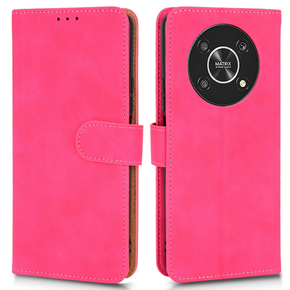 For Honor X9 5G/X30/Magic4 Lite 5G PU Leather Stand Flip Cover Skin-touch Feeling Shockproof TPU Inner Shell Wallet Phone Case