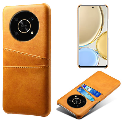 For Honor X30/Magic4 Lite 5G/X9 4G/5G Phone Case with Two Card Slots Wear-resistant PU Leather Coated Hard PC Protector Cover