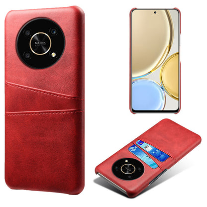For Honor X30/Magic4 Lite 5G/X9 4G/5G Phone Case with Two Card Slots Wear-resistant PU Leather Coated Hard PC Protector Cover