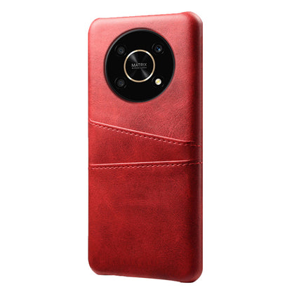 For Honor X30/Magic4 Lite 5G/X9 4G/5G Phone Case with Two Card Slots Wear-resistant PU Leather Coated Hard PC Protector Cover