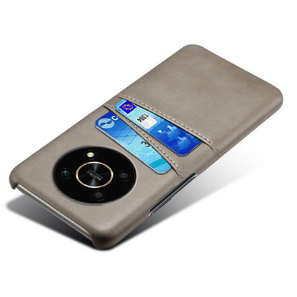 For Honor X30/Magic4 Lite 5G/X9 4G/5G Phone Case with Two Card Slots Wear-resistant PU Leather Coated Hard PC Protector Cover