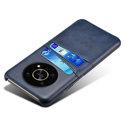 For Honor X30/Magic4 Lite 5G/X9 4G/5G Phone Case with Two Card Slots Wear-resistant PU Leather Coated Hard PC Protector Cover