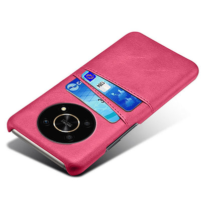 For Honor X30/Magic4 Lite 5G/X9 4G/5G Phone Case with Two Card Slots Wear-resistant PU Leather Coated Hard PC Protector Cover