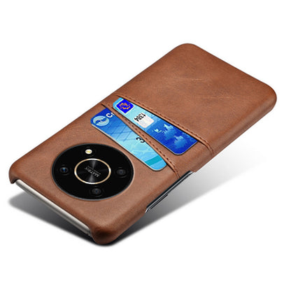 For Honor X30/Magic4 Lite 5G/X9 4G/5G Phone Case with Two Card Slots Wear-resistant PU Leather Coated Hard PC Protector Cover
