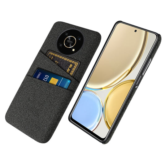 For Honor Magic4 Lite 5G/X30/X9 4G/X9 5G Dual Card Slots Cloth + PC Back Case Cloth Texture Protective Phone Cover